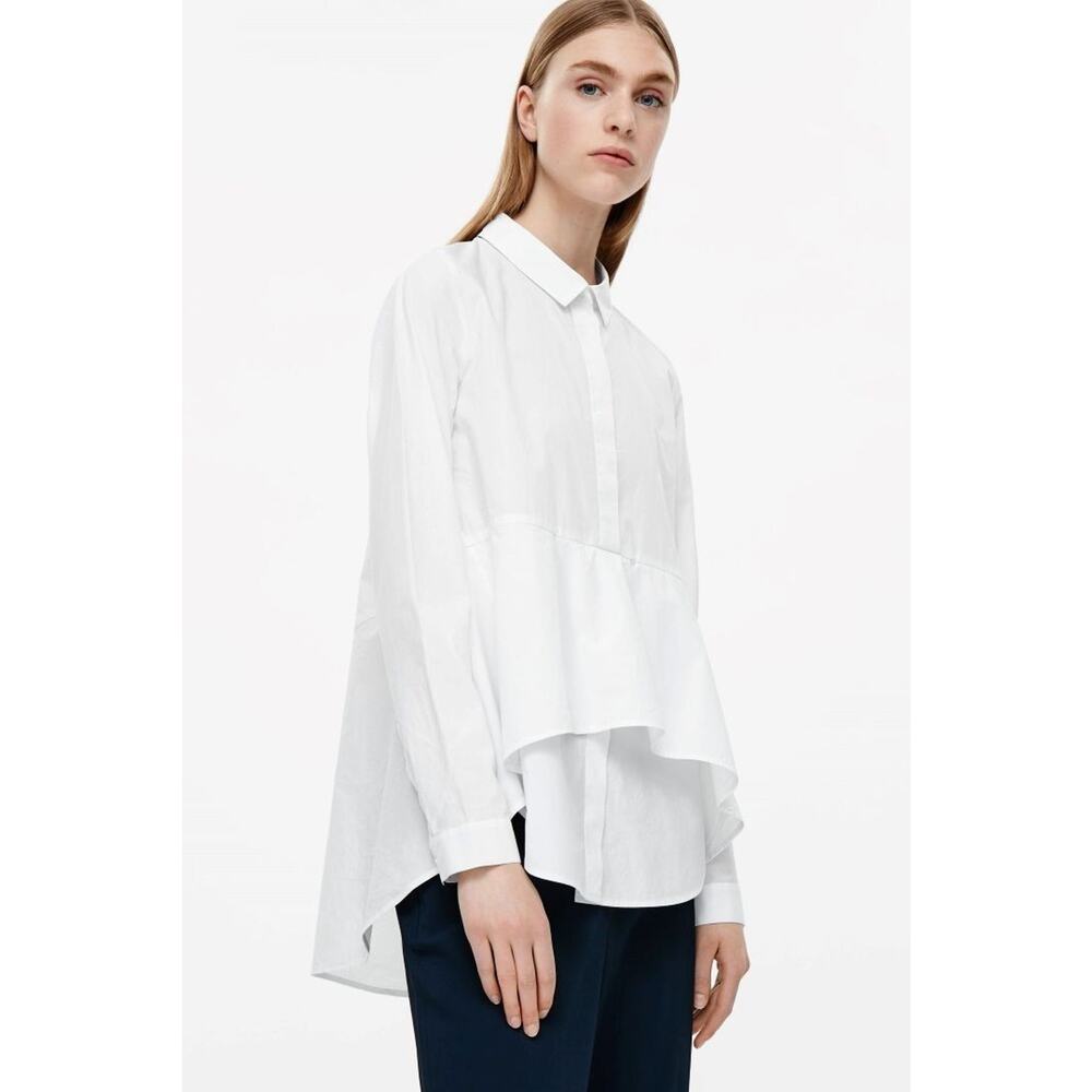 COS White Cotton Button Up Top EUR 36 US 4